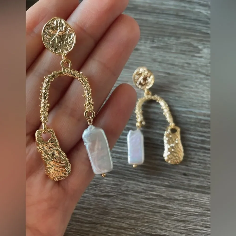 Pearl Drop earrings A307 - Picture 6 of 6